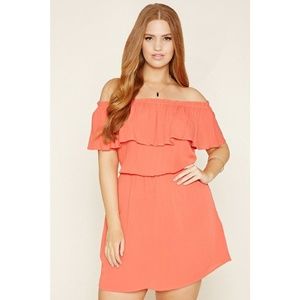 Plus Size Crinkled Gauze Dress